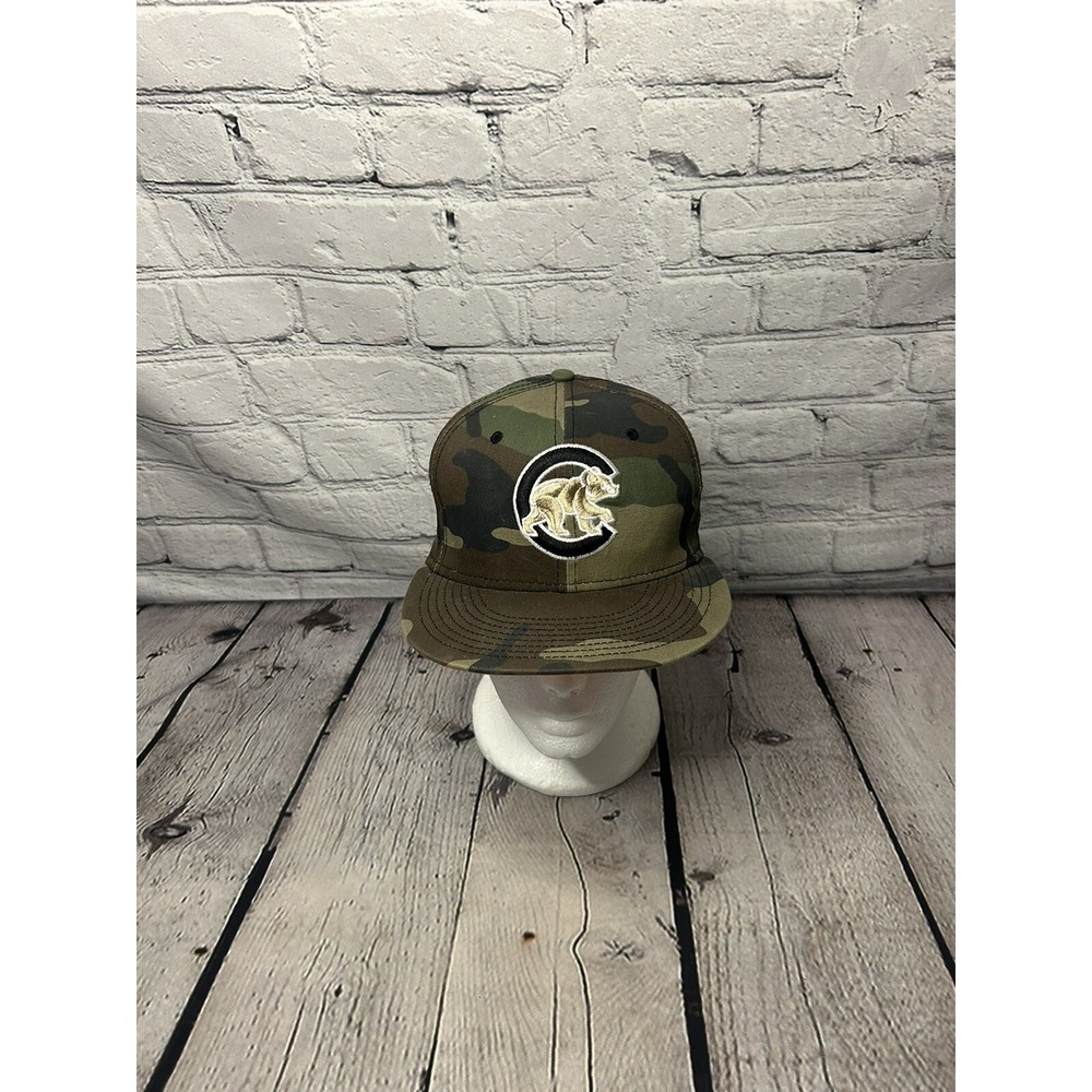 100 Years at Wrigley Chicago Cubs Camo Hat New Era 7 1/8 Fitted 2014